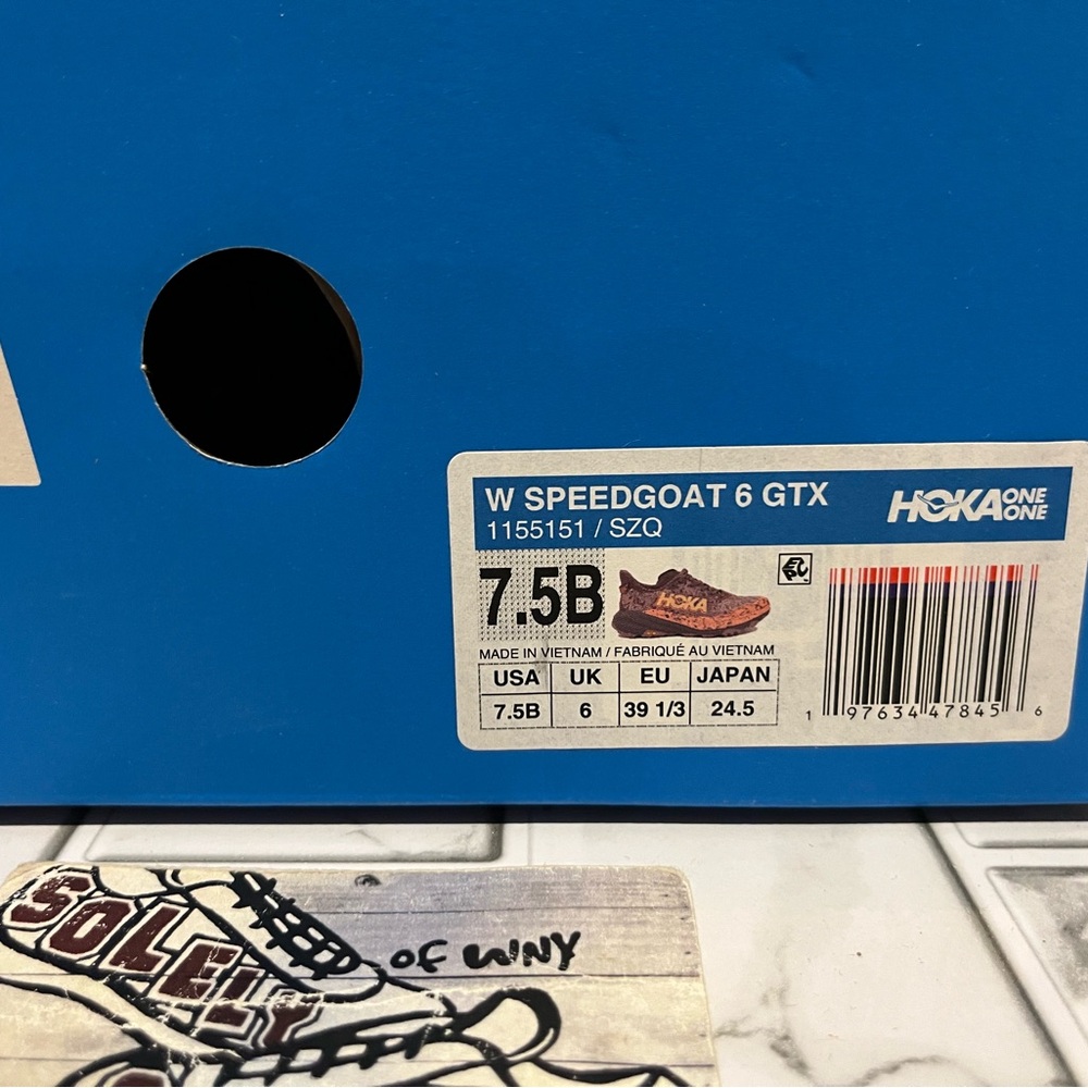 New Hoka One Speedgoat 6 GTX Gore-Tex Brown Coral Hiking Trail Shoes Womens Size - Picture 13 of 16